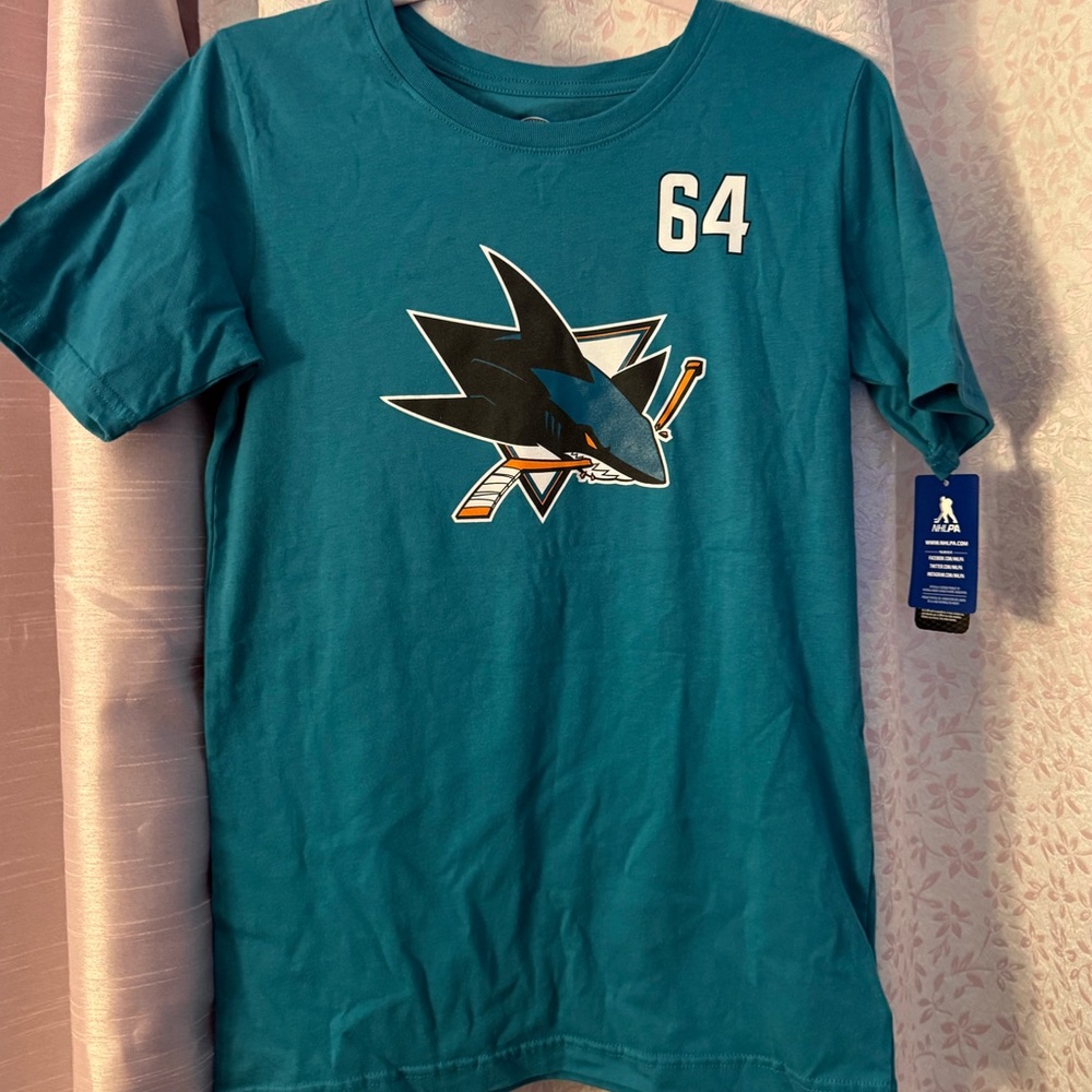 NHL Teal Kids Tee with Shark Logo